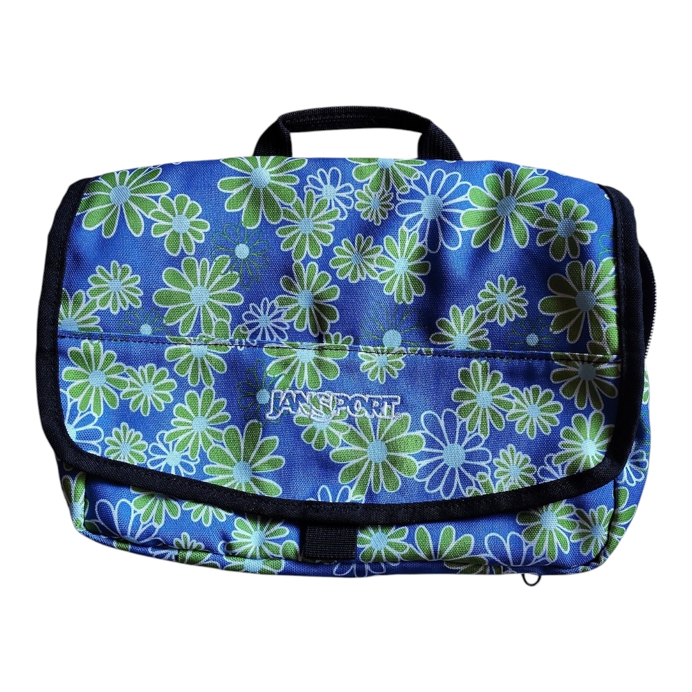 Jansport Blue Floral Accessory Bag